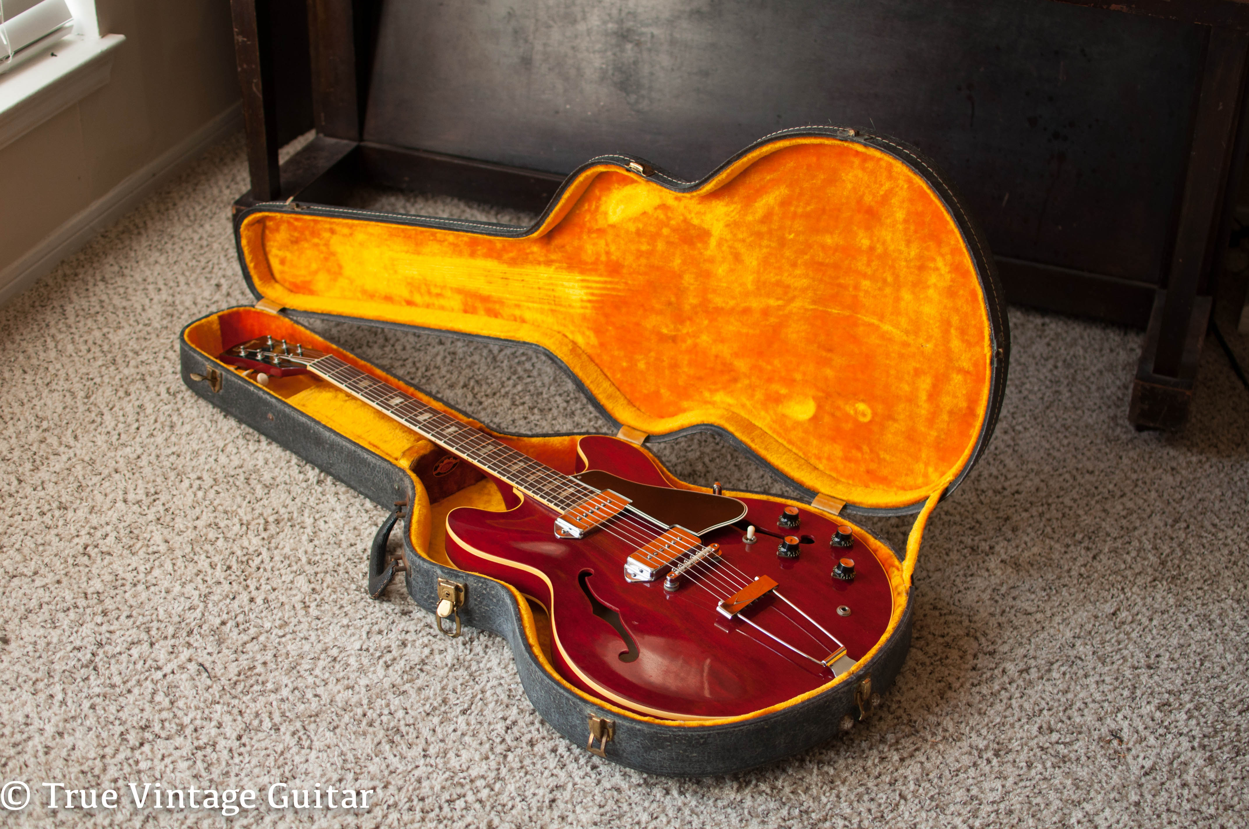 Vintage 1960s Gibson electric guitar red ES-330