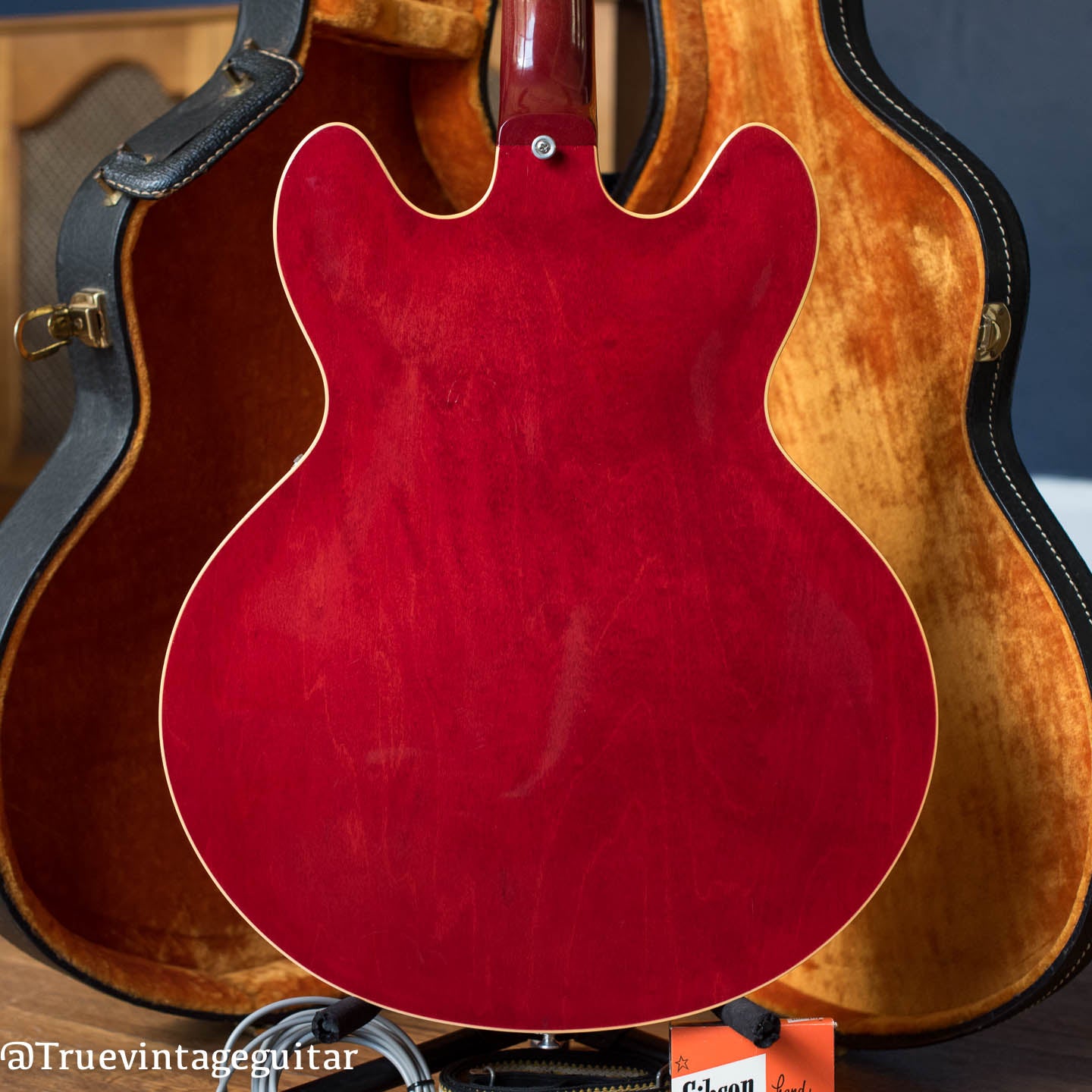 Red vintage Gibson guitar