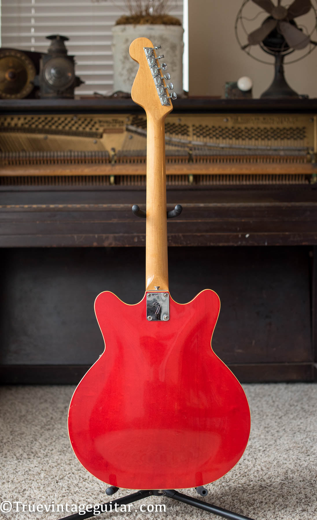 Vintage Fender electric guitar hollow body red 1960s