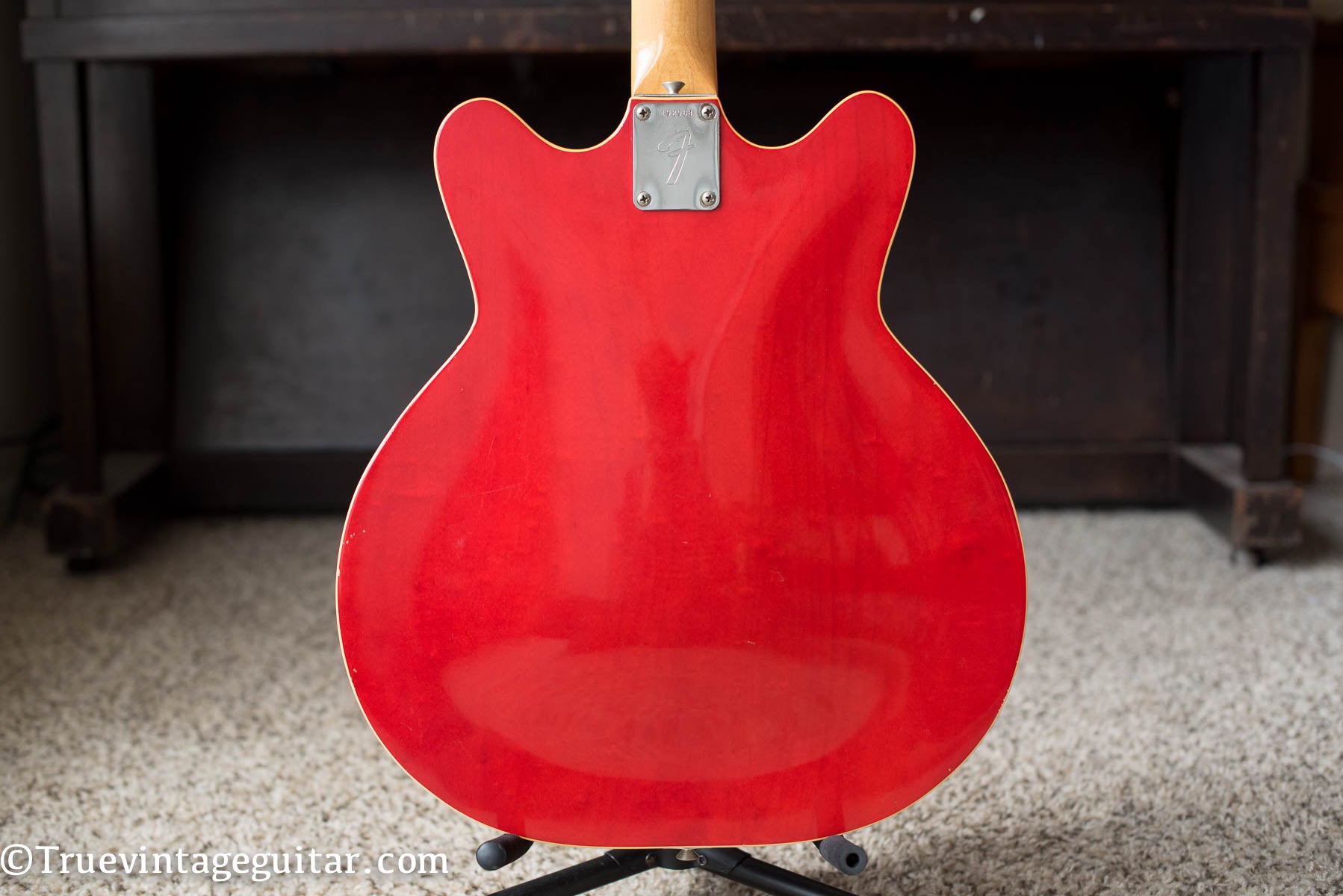 Translucent red finish, 1960s Fender electric guitar