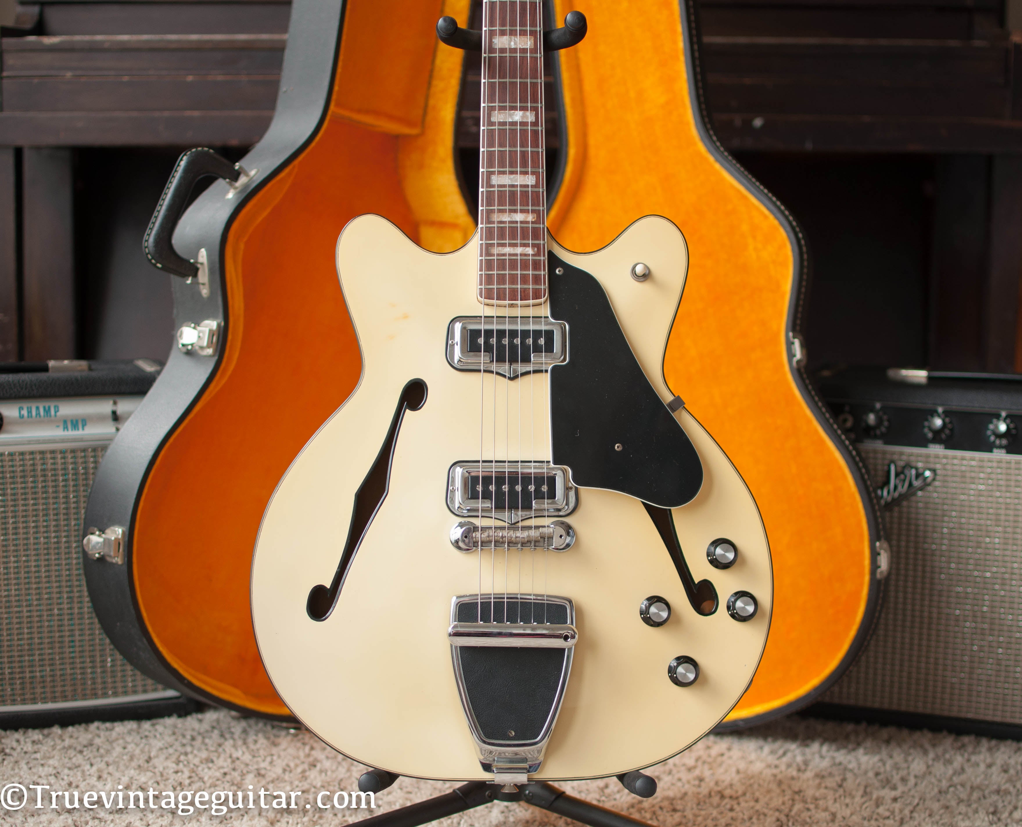 Vintage 1967 Fender Coronado II electric guitar Olympic White