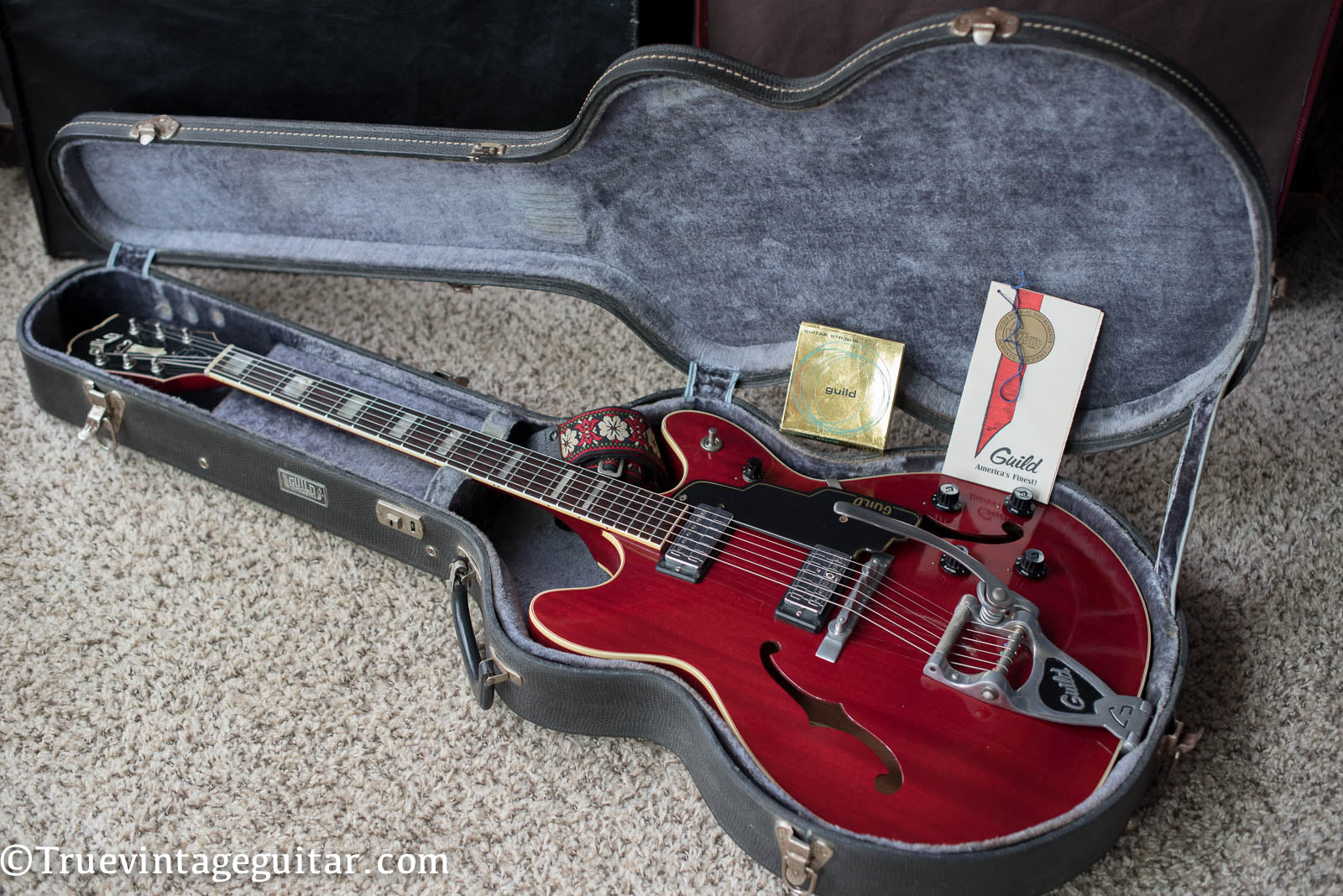 Vintage Guild electric guitar red