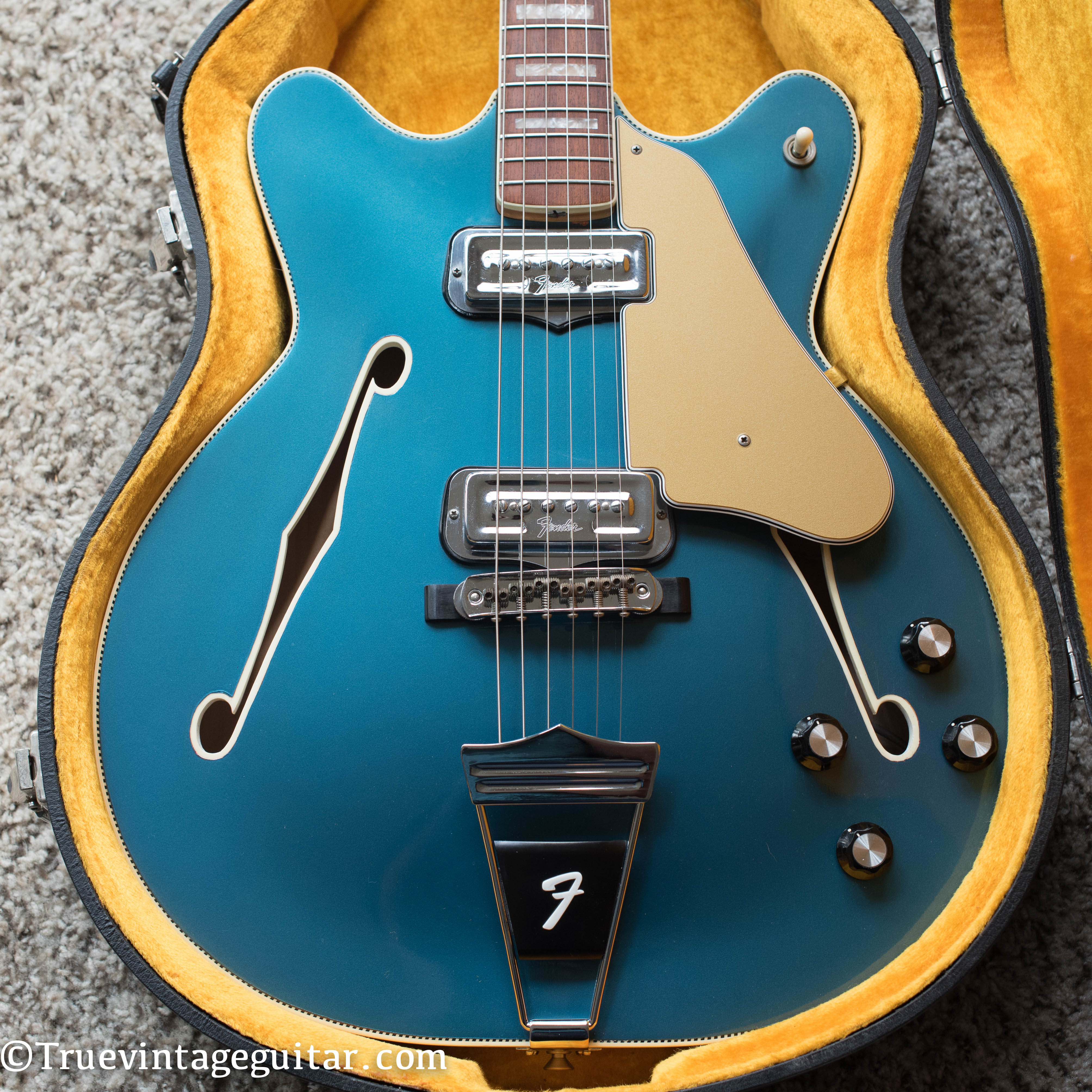 1967 Fender Coronado II Lake Placid Blue Metallic matching headstock