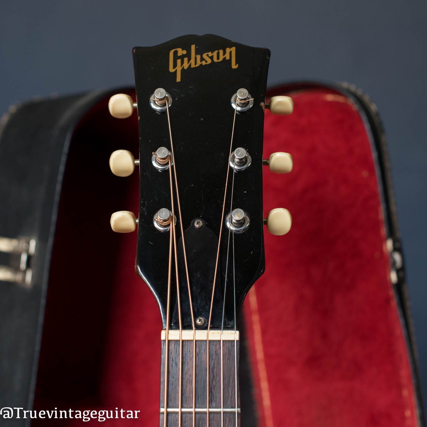 Gibson guitar headstock 1960s black