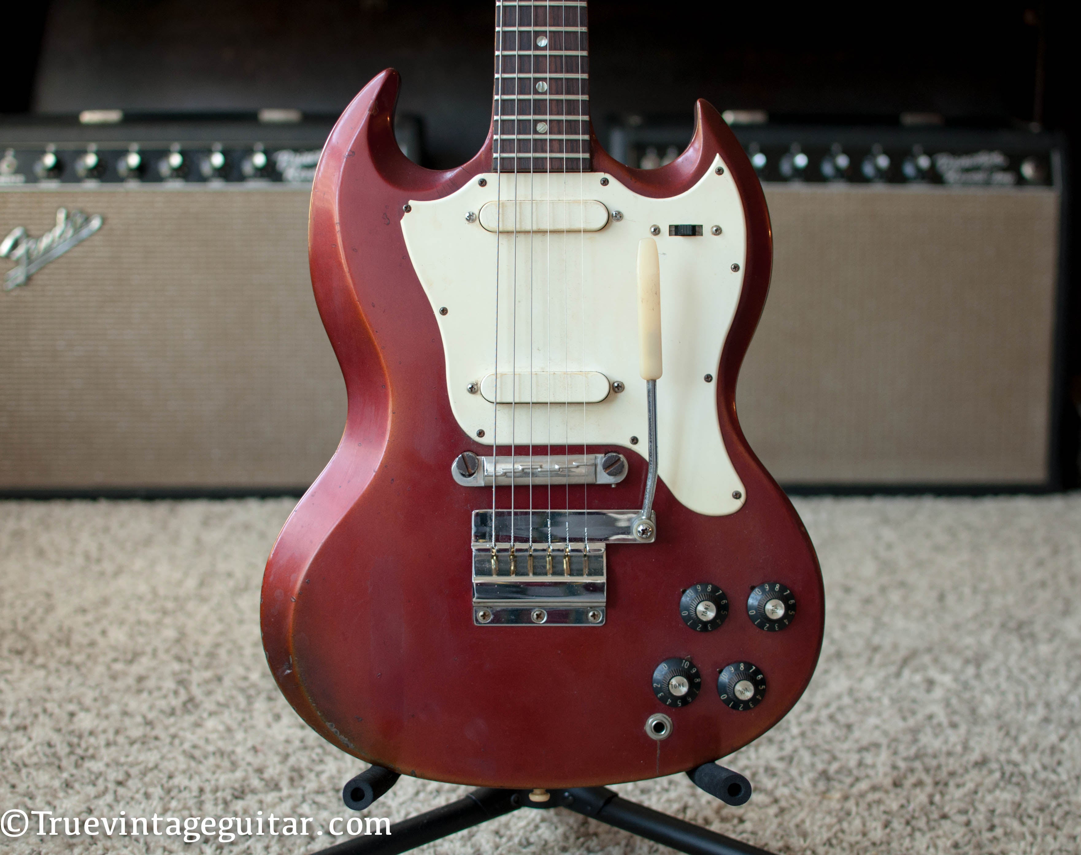 1968 Gibson Melody Maker D Sparkling Burgundy red guitar