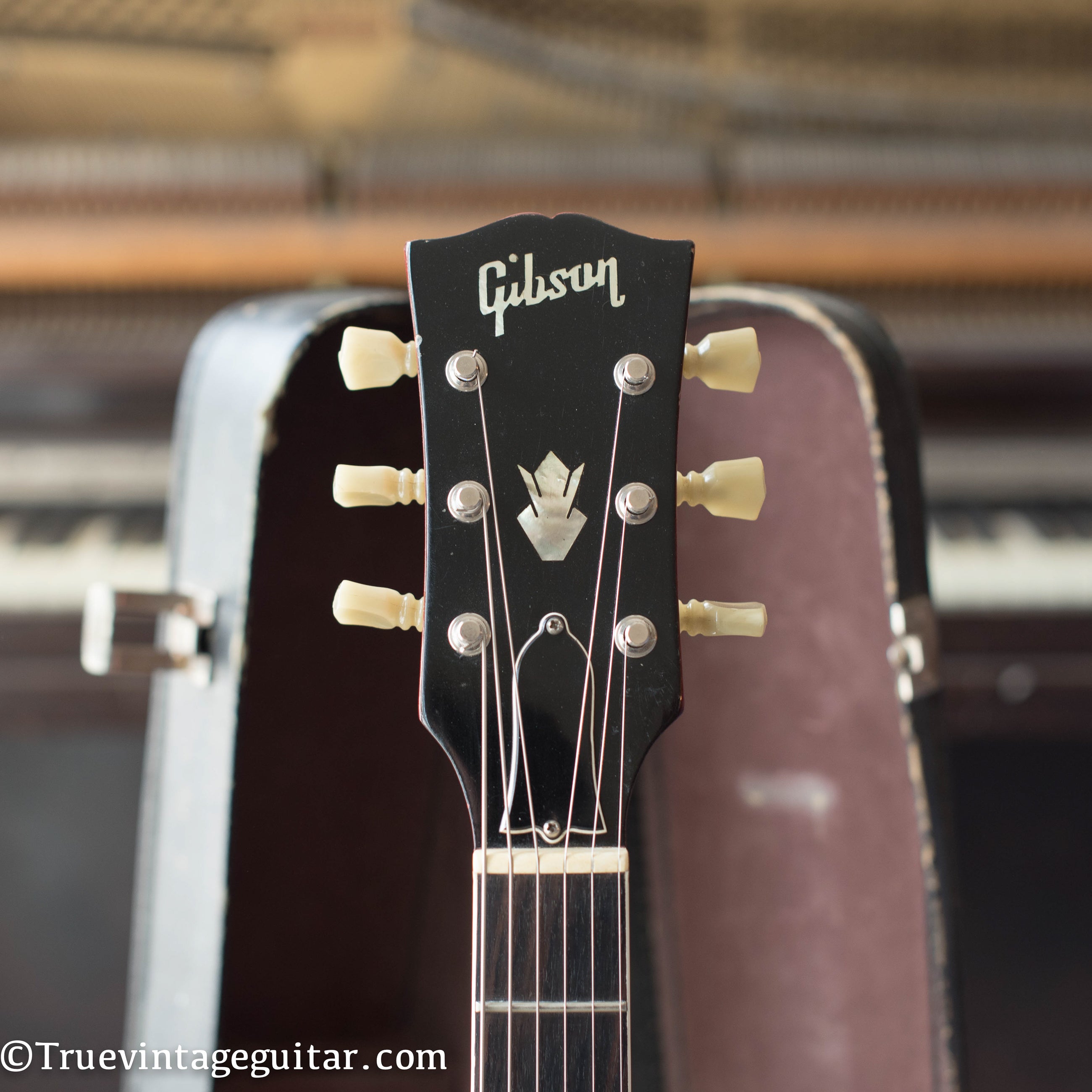 Headstock, neck, Vintage 1968 Gibson SG Standard guitar
