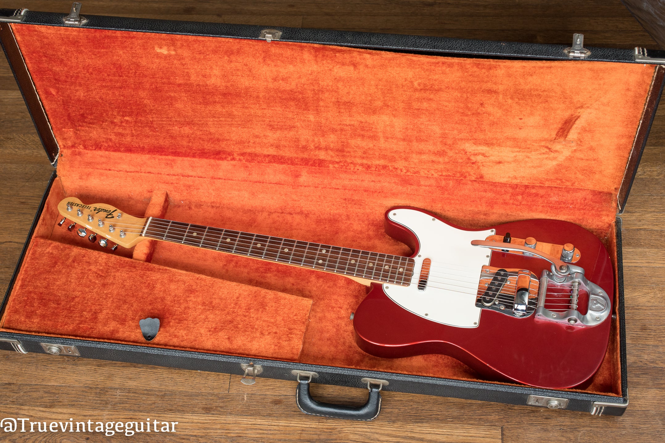 Vintage 1968 Fender Telecaster Candy Apple Red Metallic Bigsby electric guitar in original case