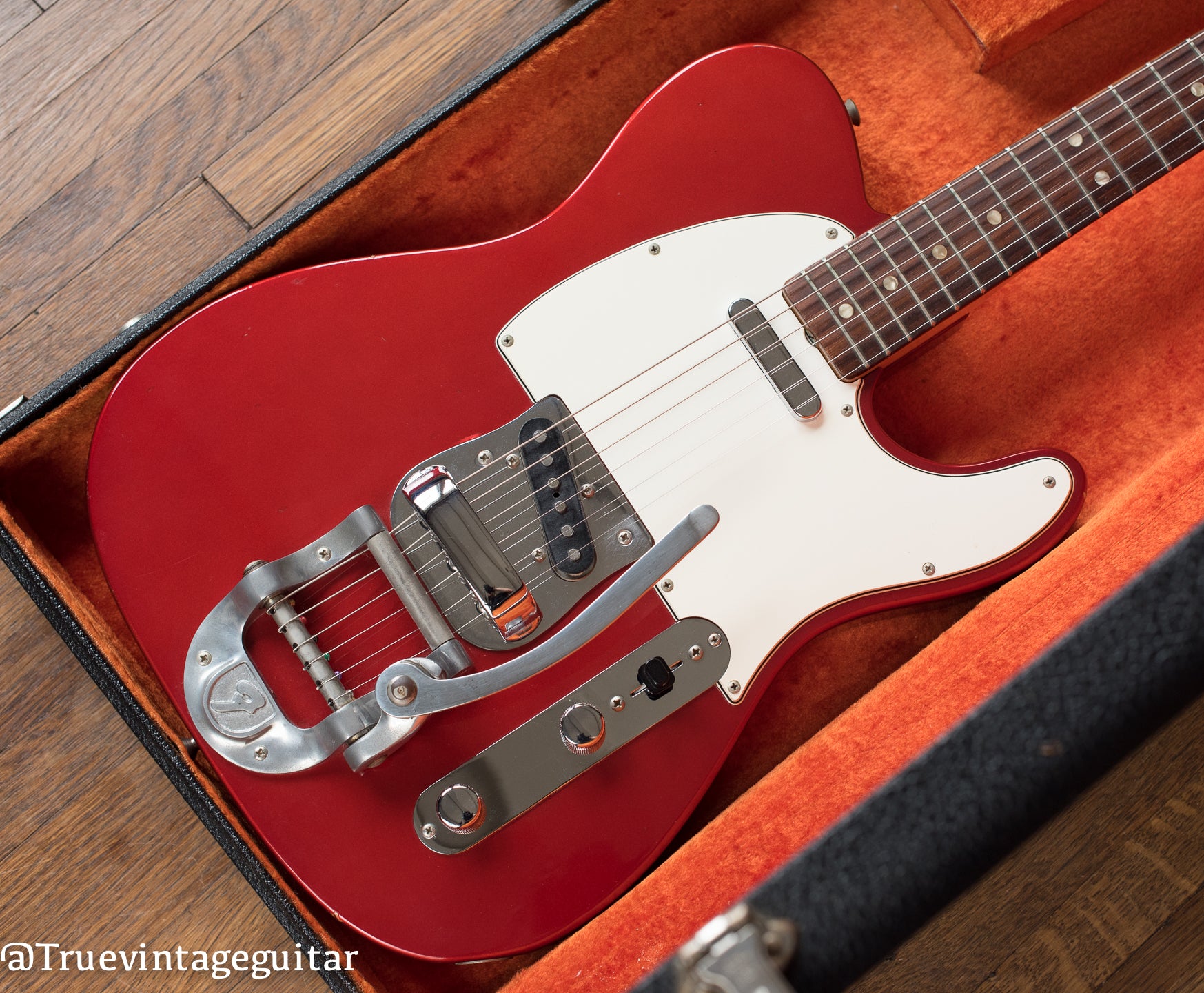 Vintage 1968 Fender Telecaster Candy Apple Red Metallic Bigsby electric guitar