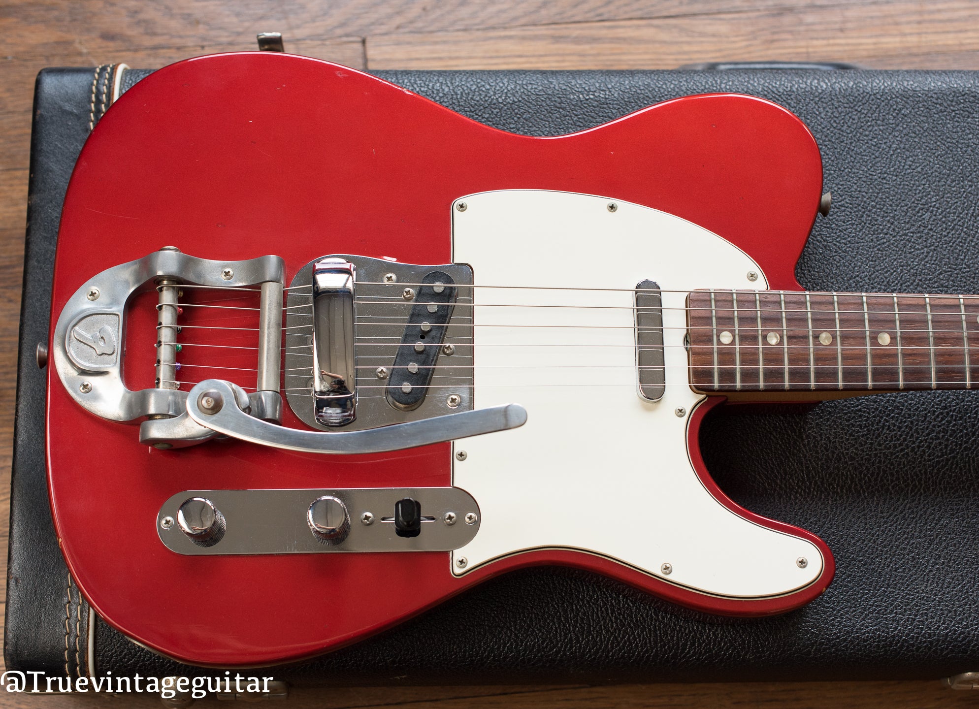 Vintage 1968 Fender Telecaster Candy Apple Red Metallic Bigsby electric guitar