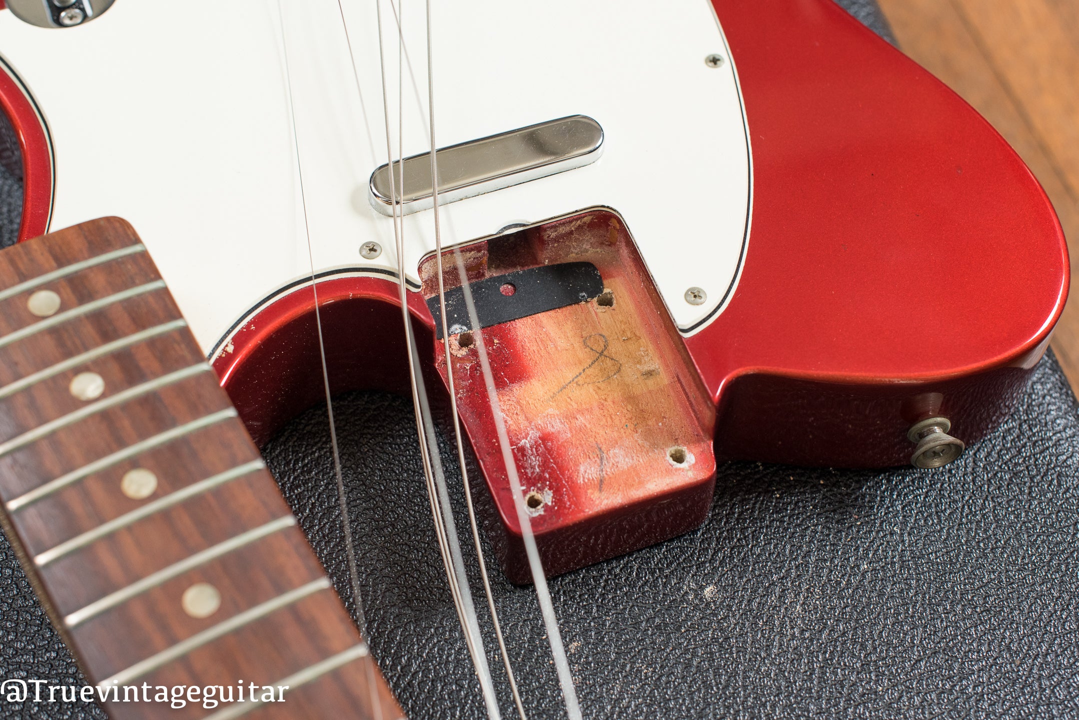 1968 Fender Telecaster neck pocket candy apple red