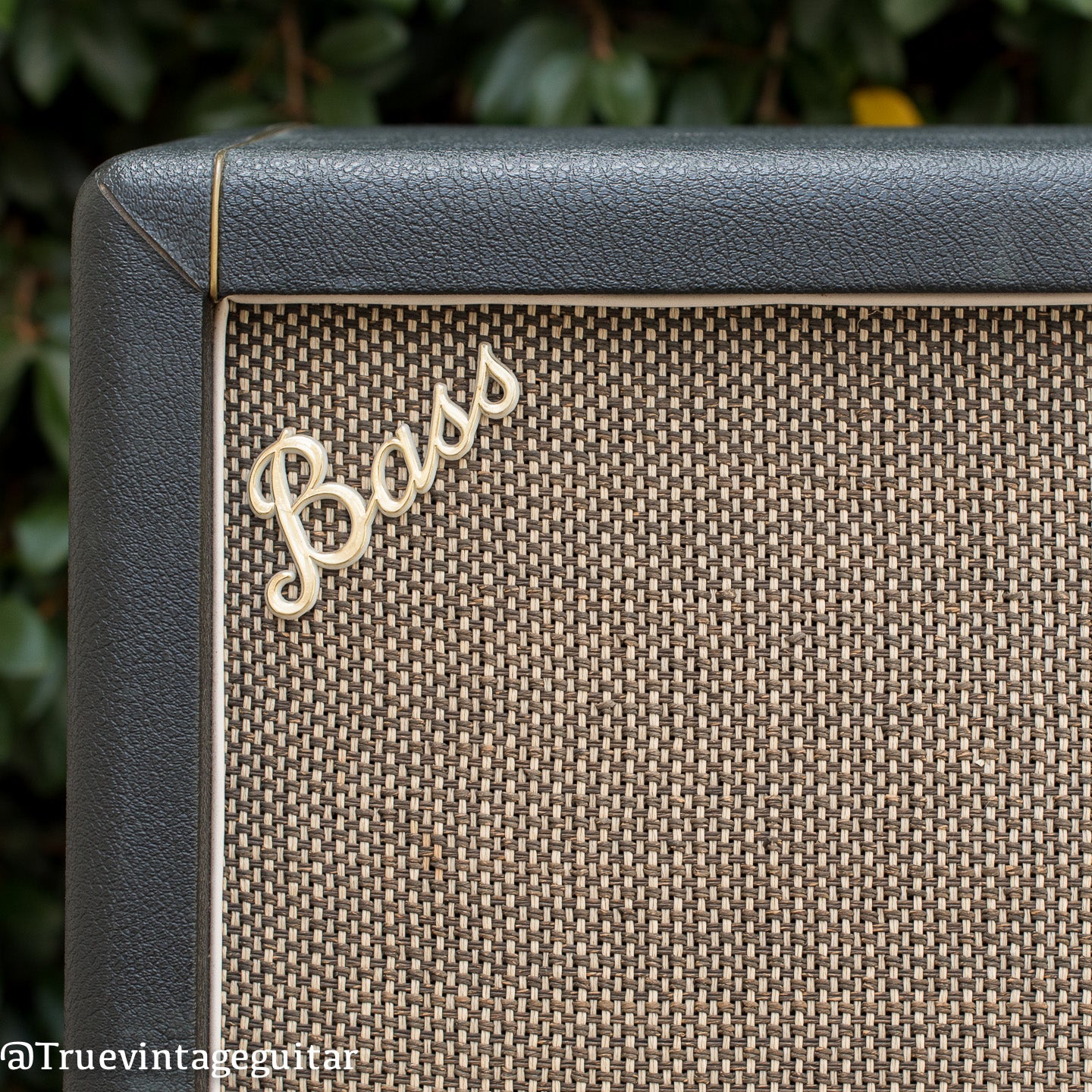 Bass logo, vintage 1968 Marshall cabinet model 1982a