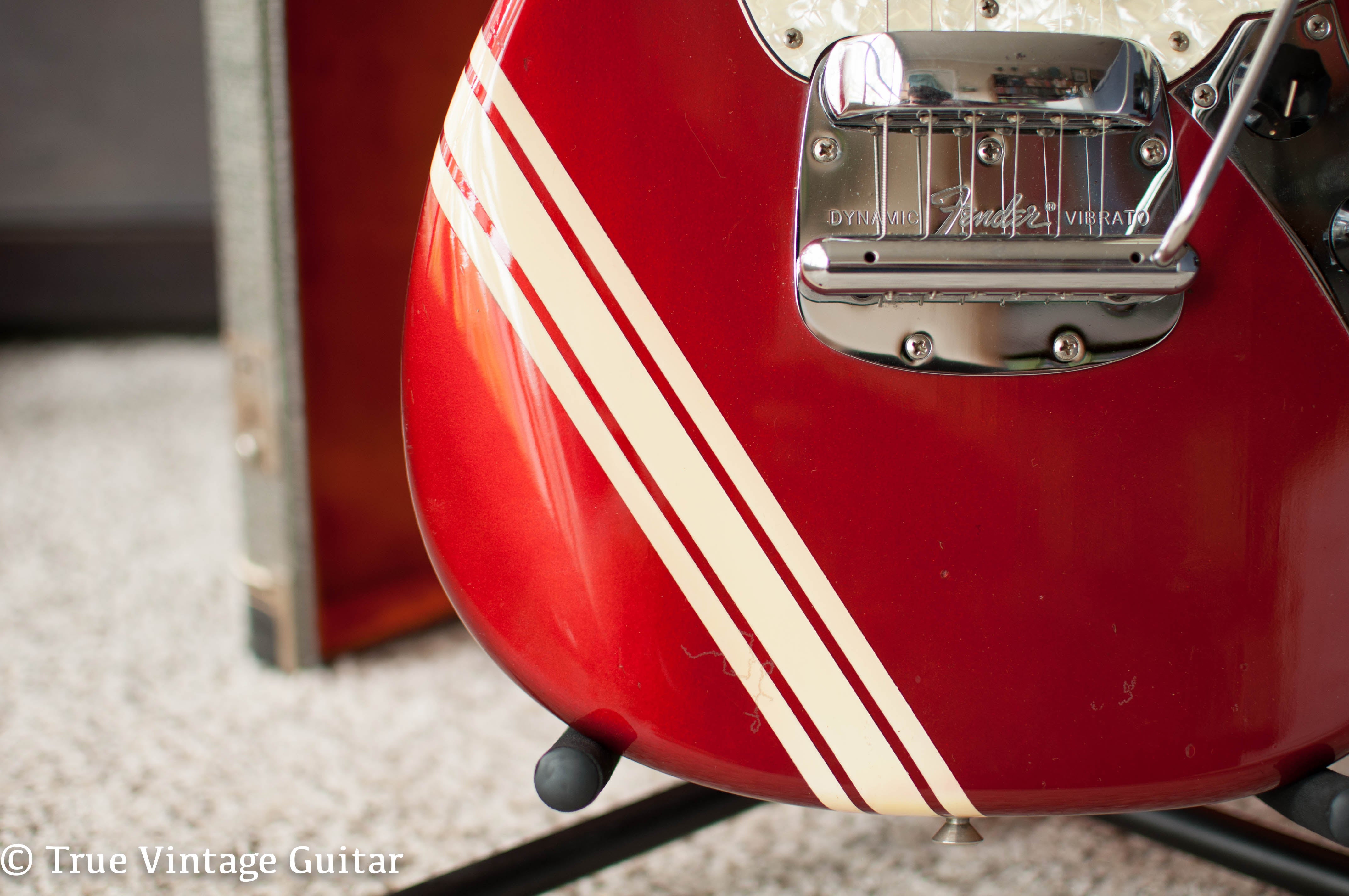 Competition strip, Red, Vintage Fender Mustang 