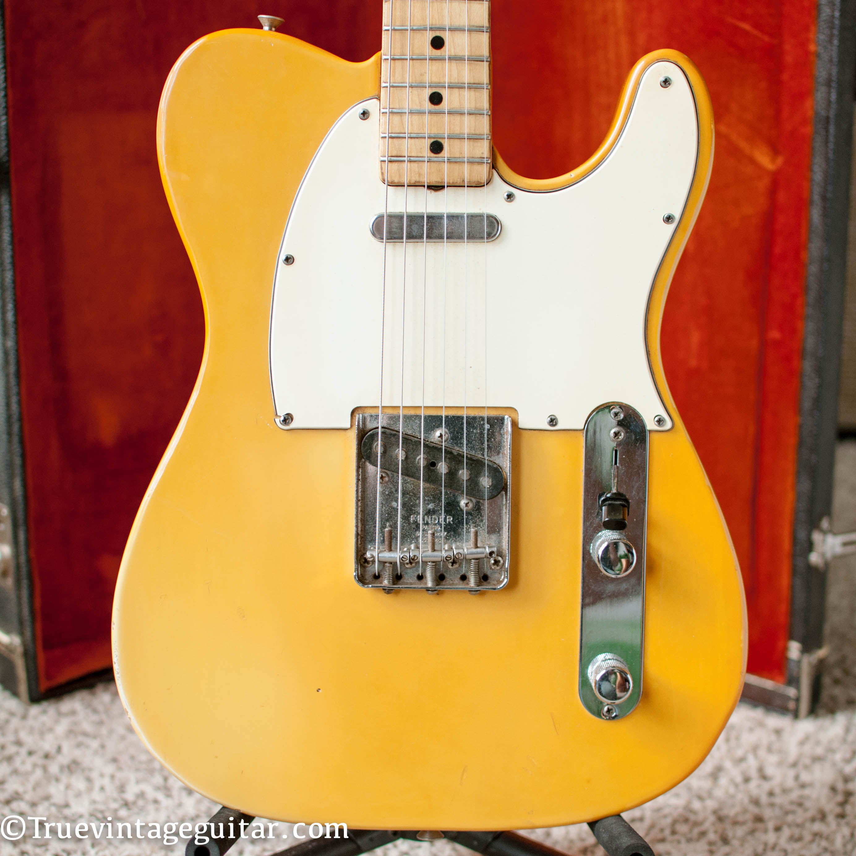 vintage 1969 Fender Telecaster yellowed Olympic White guitar