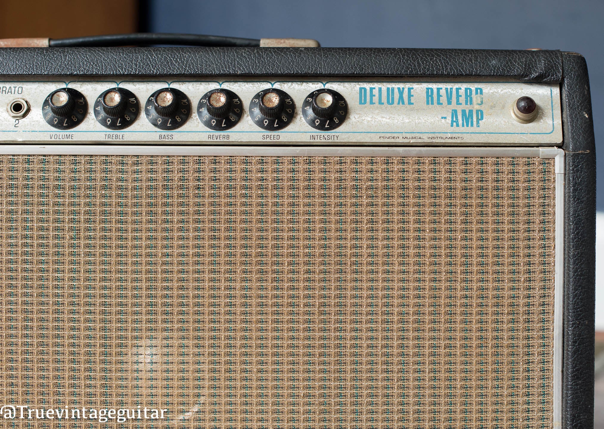 1969 Fender Deluxe Reverb Amp, silver face plate