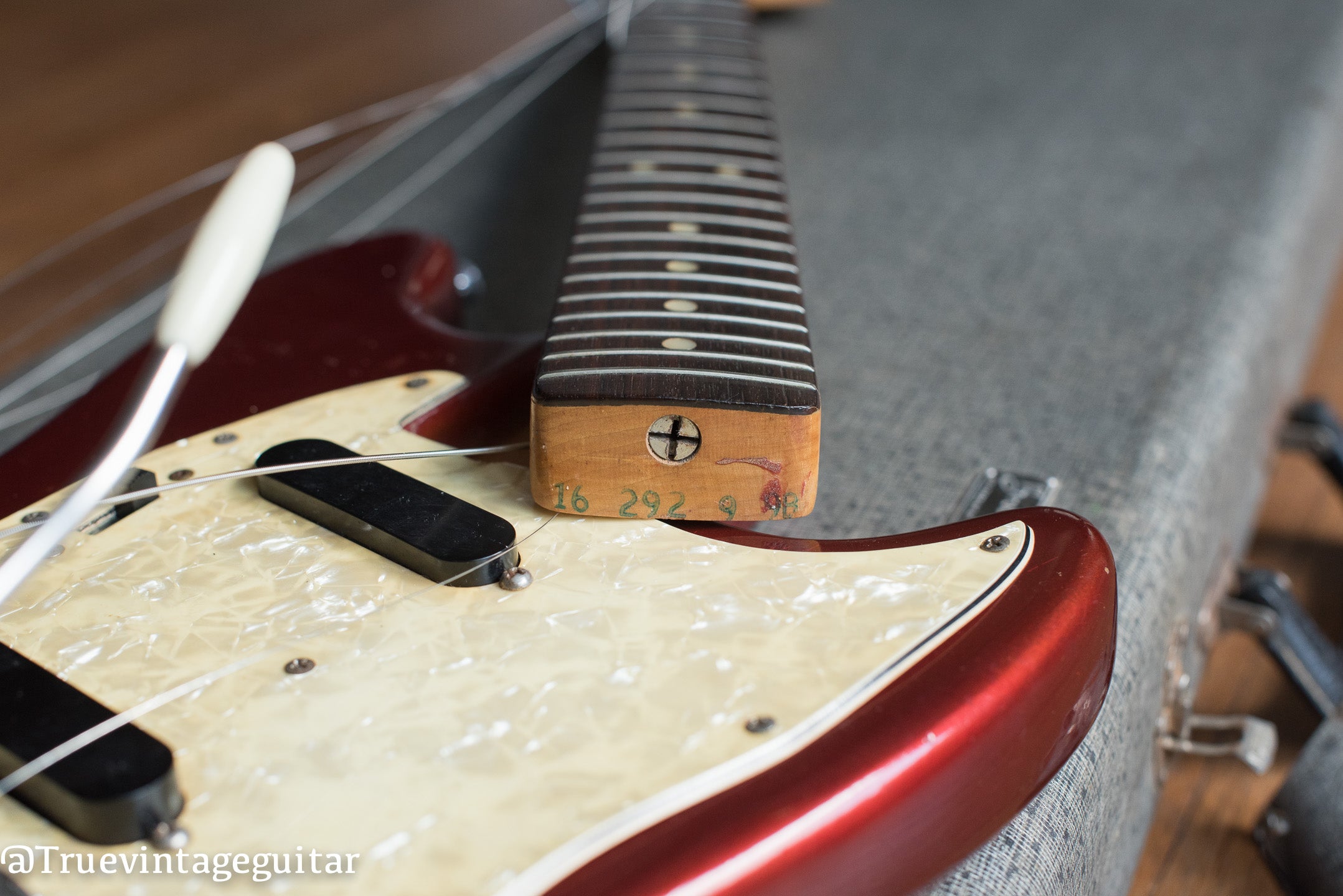 Fender green neck date stamp 1969 Mustang guitar