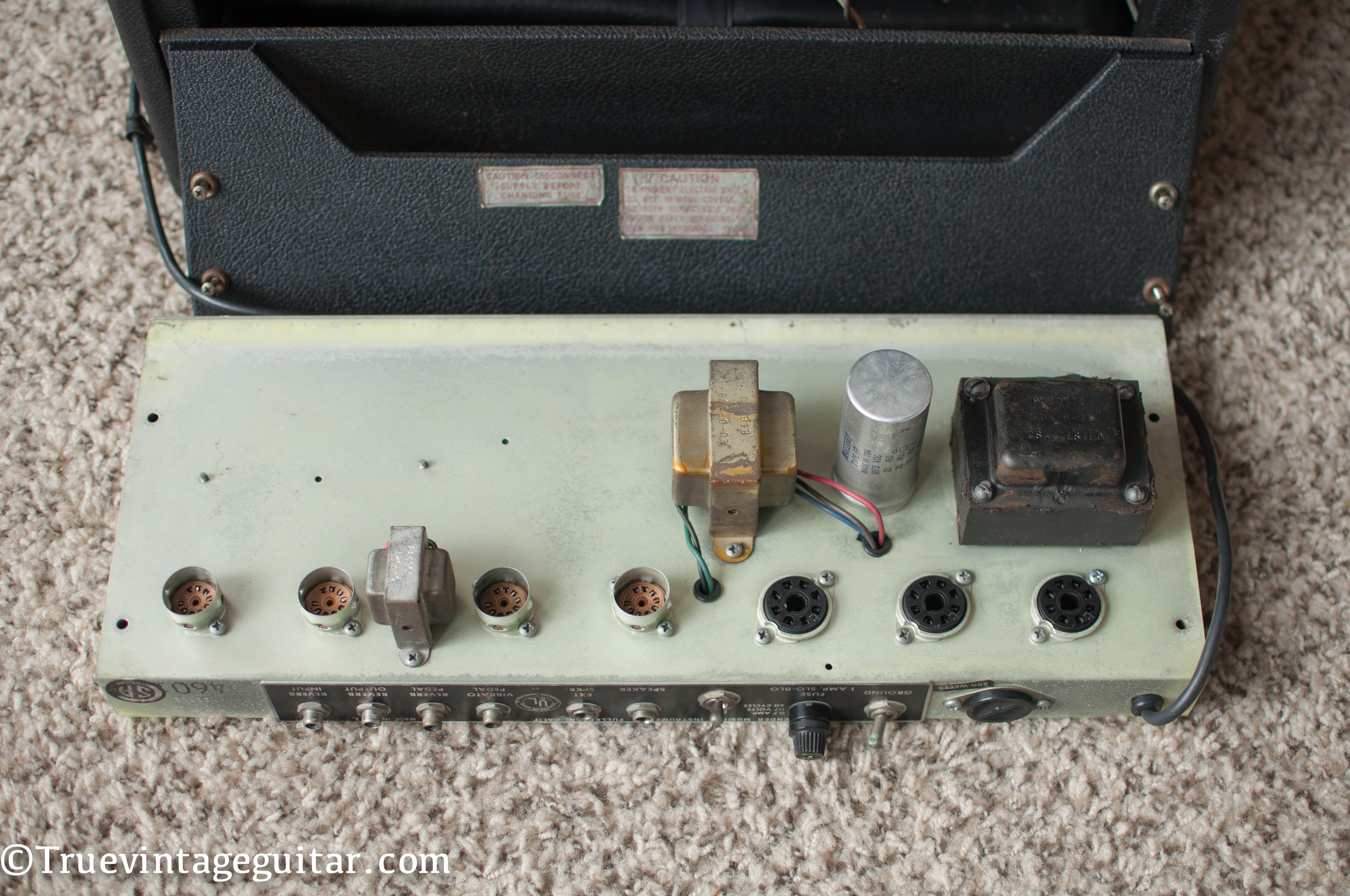 1970 Fender Princeton Reverb chassis, output transformer, power transformer