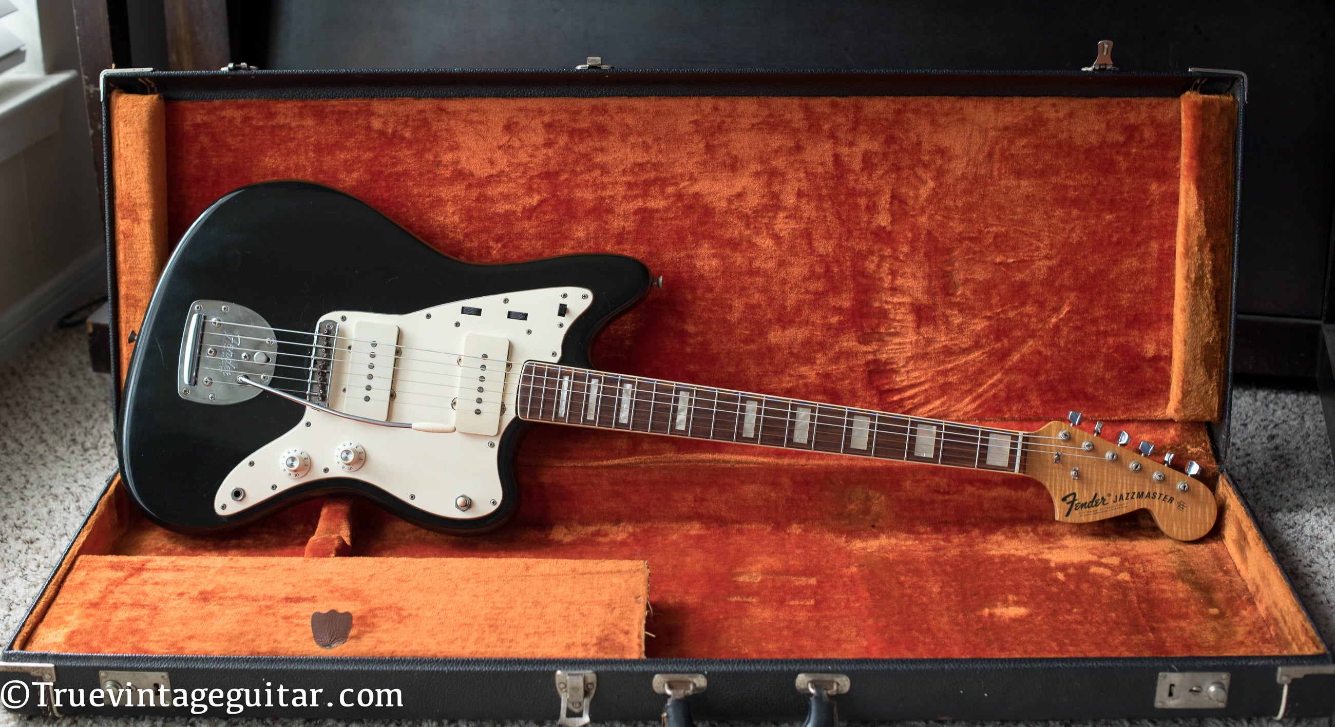 Vintage 1971 Fender Jazzmaster Black guitar