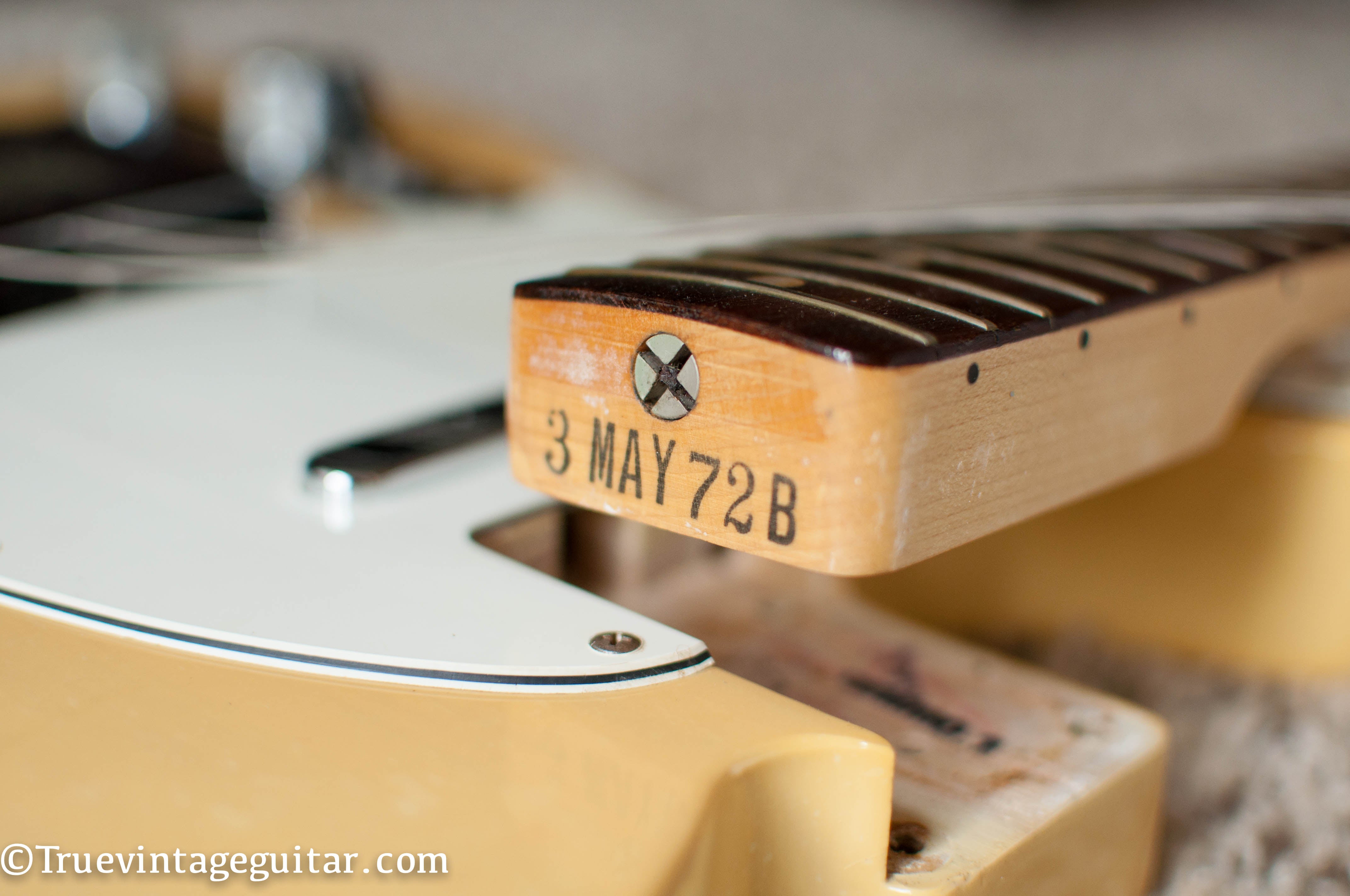 Neck heel date stamp "3MAY72B" 1972 Fender Telecaster