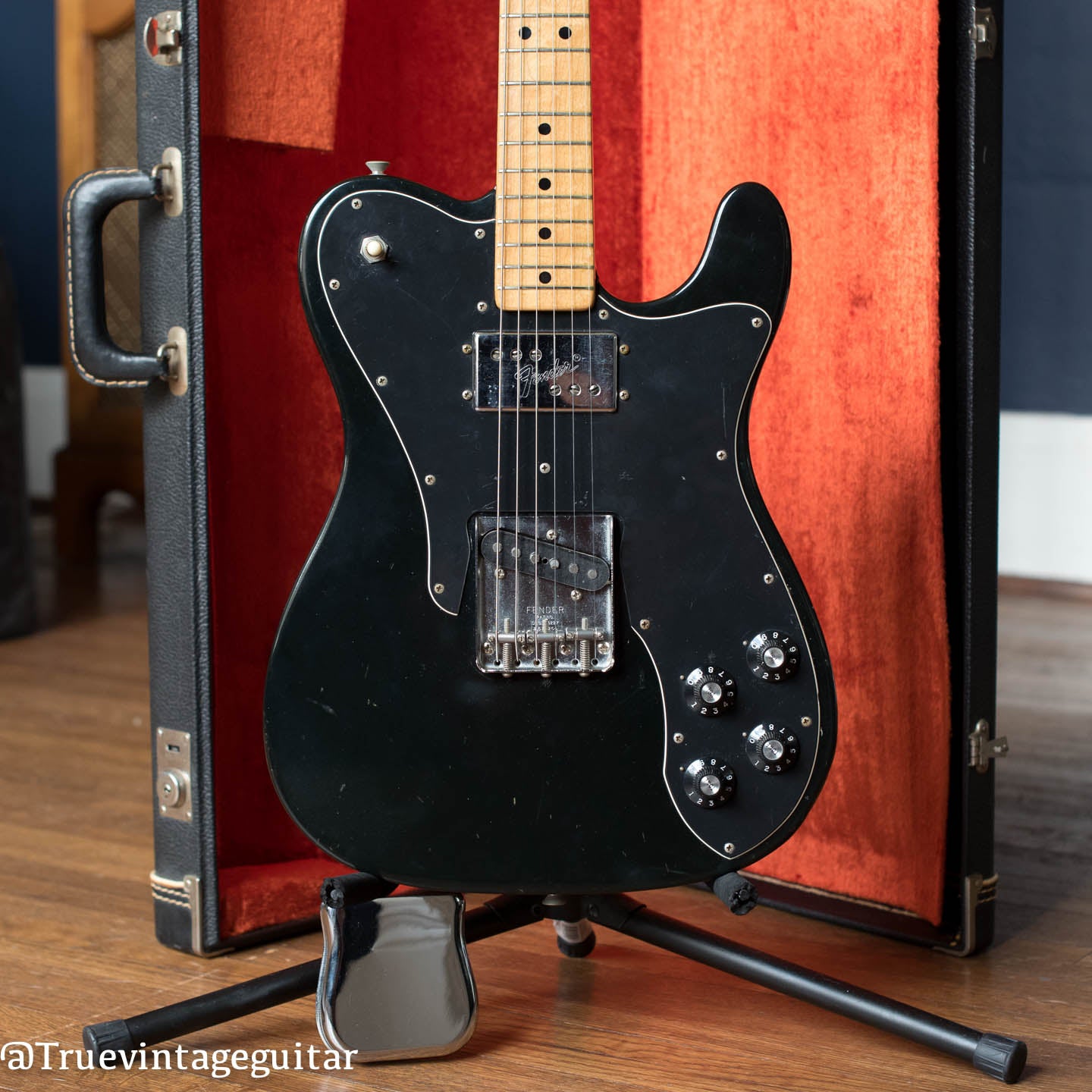 Vintage 1973 Fender Telecaster Custom Black guitar