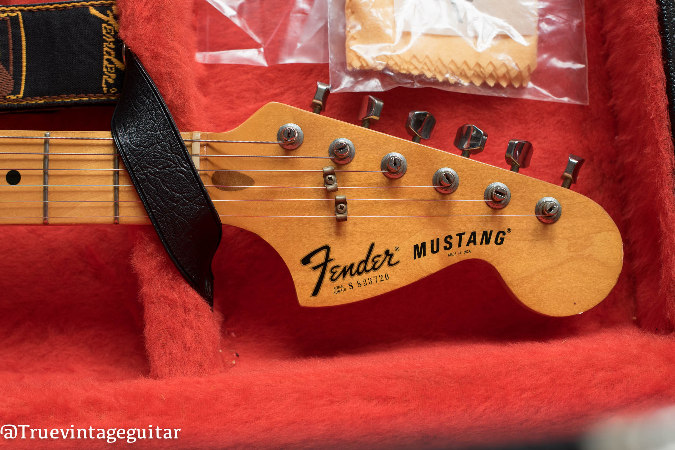 Vintage Fender Mustang headstock