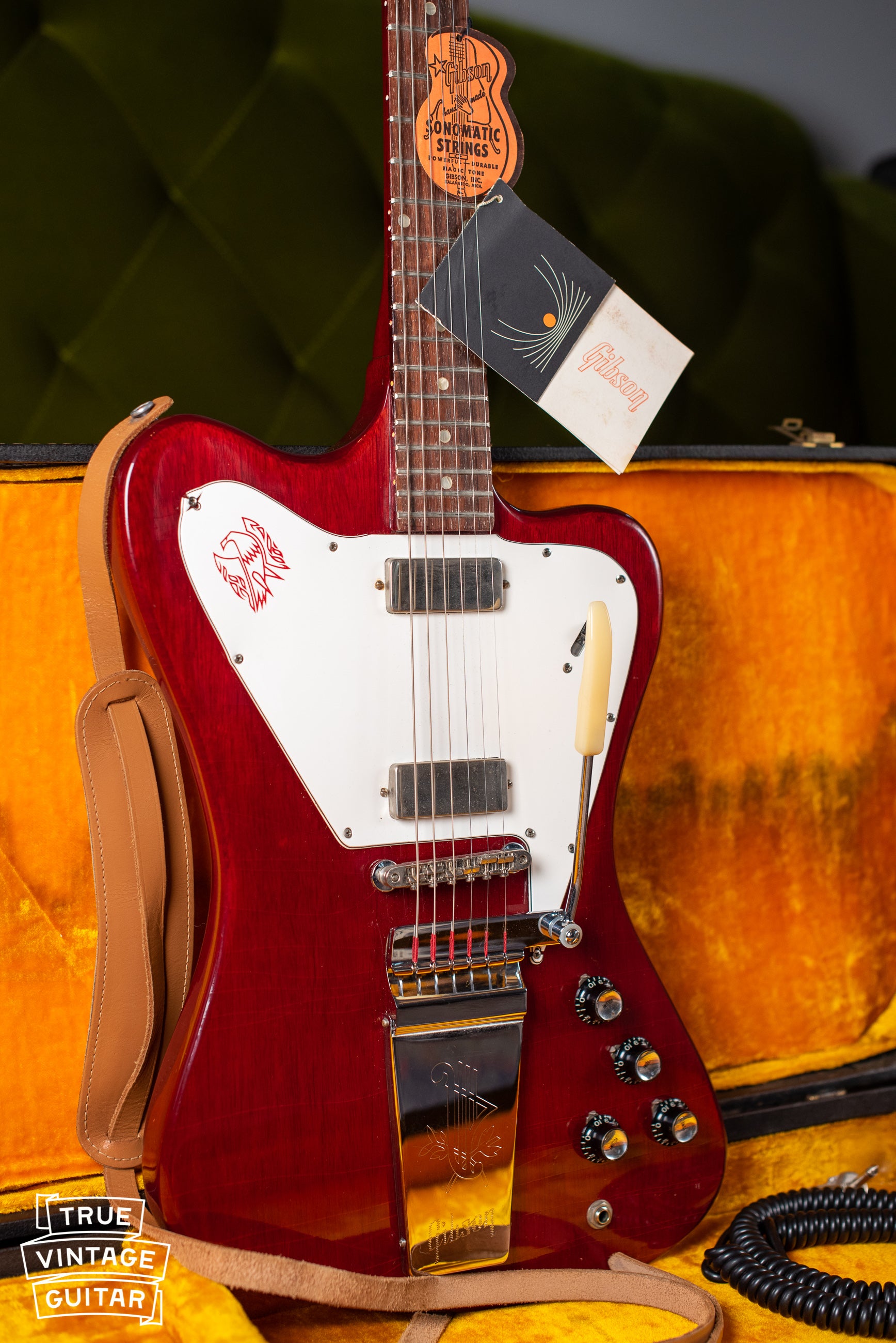 Vintage 1965 Gibson Firebird V Cherry Red electric guitar