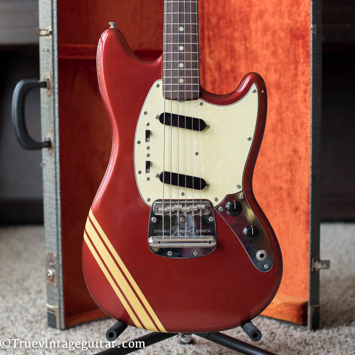 Vintage 1970 Fender Mustang Competition Red electric guitar