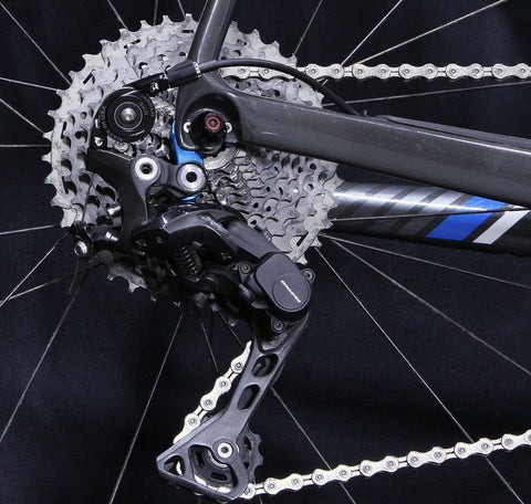 Wolf Tooth 1x drivetrain with Tanpan installed on bike for Shimano