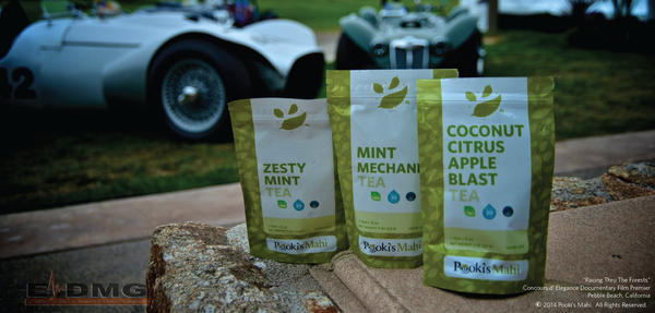 Pooki's Mahi private label tea, tea pods at Conquors d’ Elegance Documentary Premier