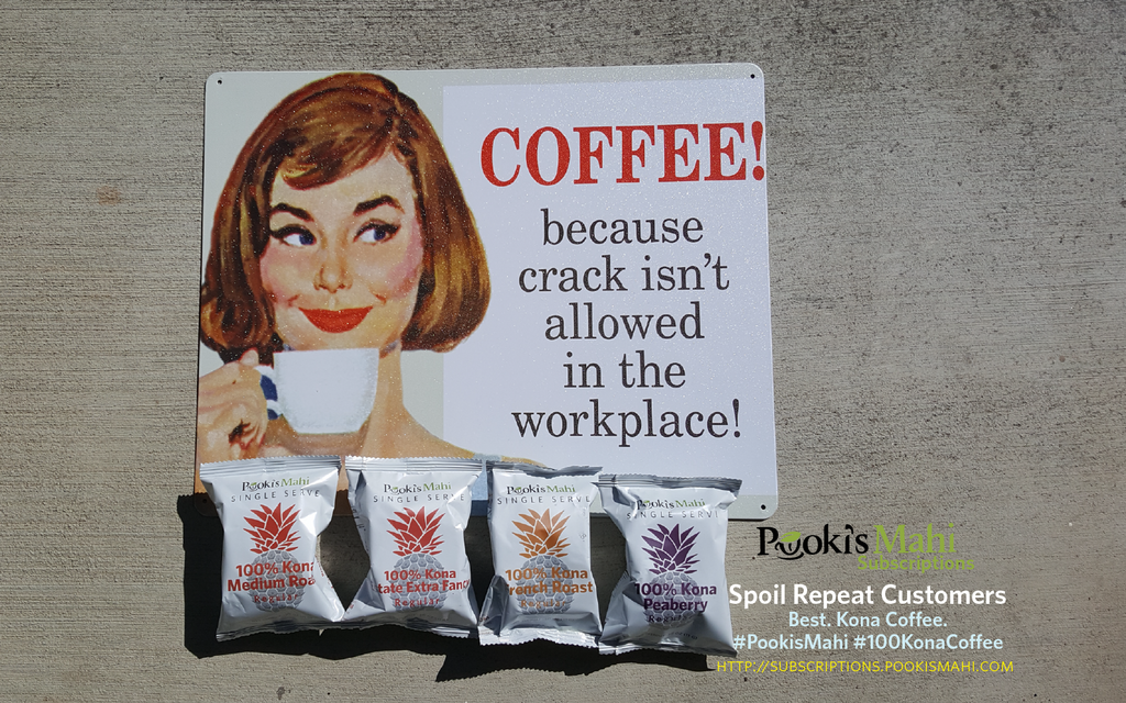 Pooki's Mahi best Kona coffee subscriptions.