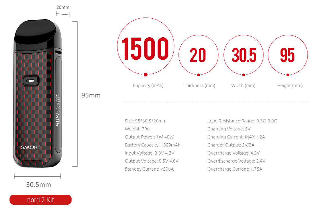 Smok Nord
 2 - Specifications