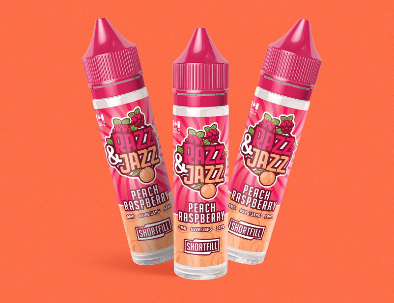 Razz & Jazz – Peach Raspberry 50ml Short Fill E-liquid