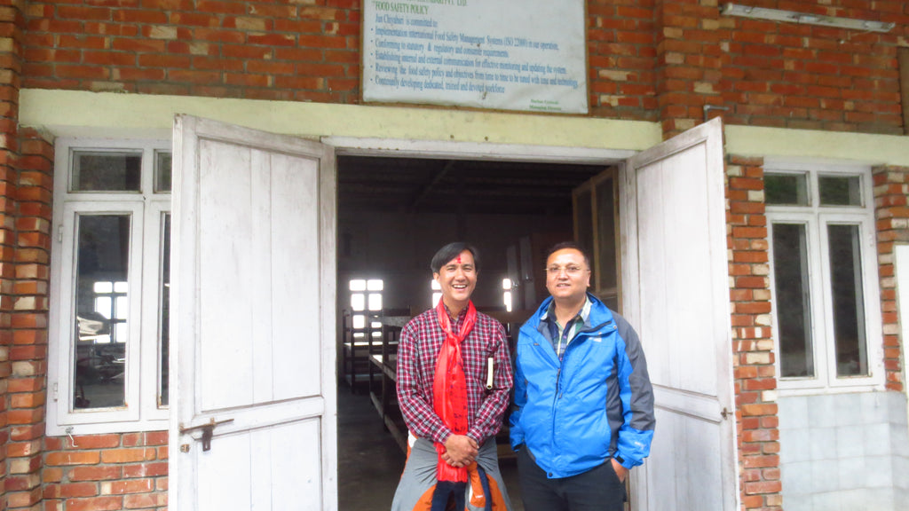 With manager Morris Orchard of Jun Chiyabari Tea Garden, Nepal