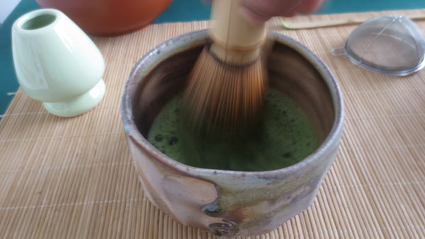 Photo of whisking Matcha.