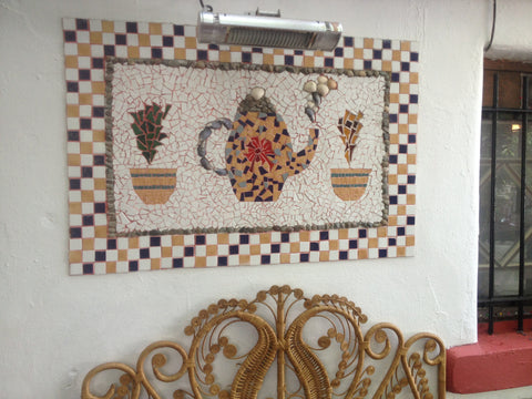 Photo of mosaic tile at Tchai-ovna