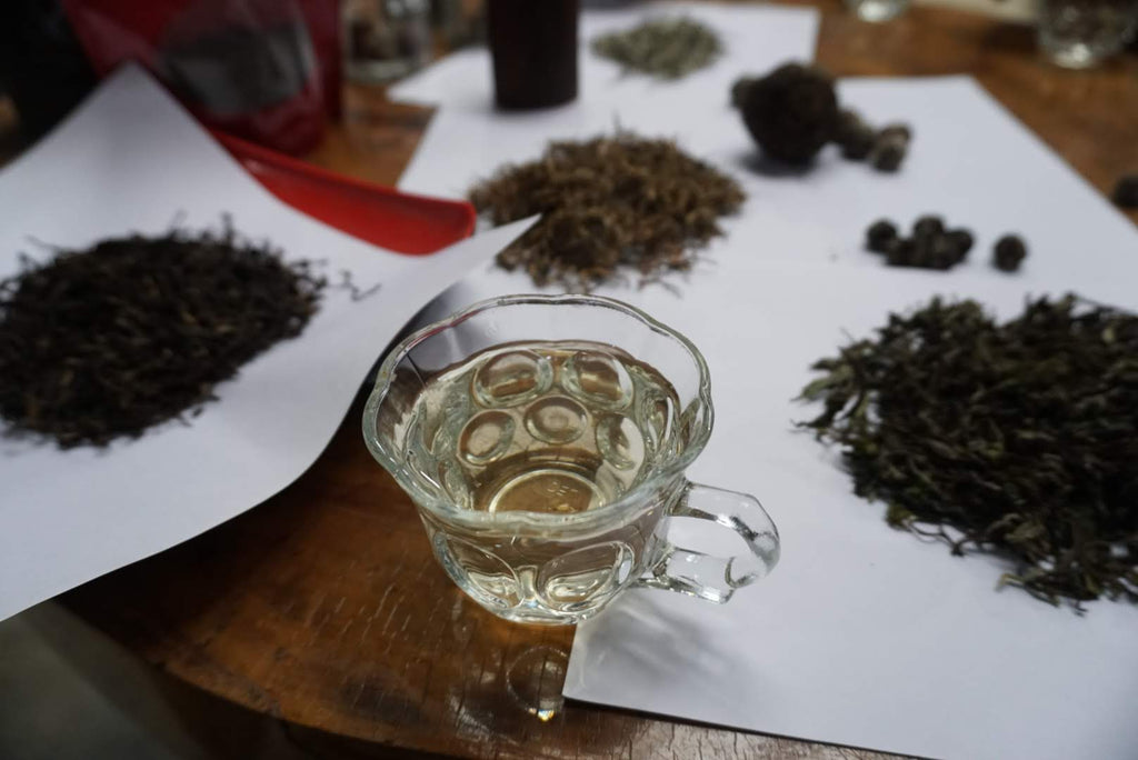 Deorali Tea Factory sampling tea