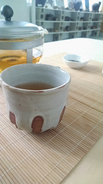 A cup made right here in our Tea Studio by Cody Kroll of Kumagama. 