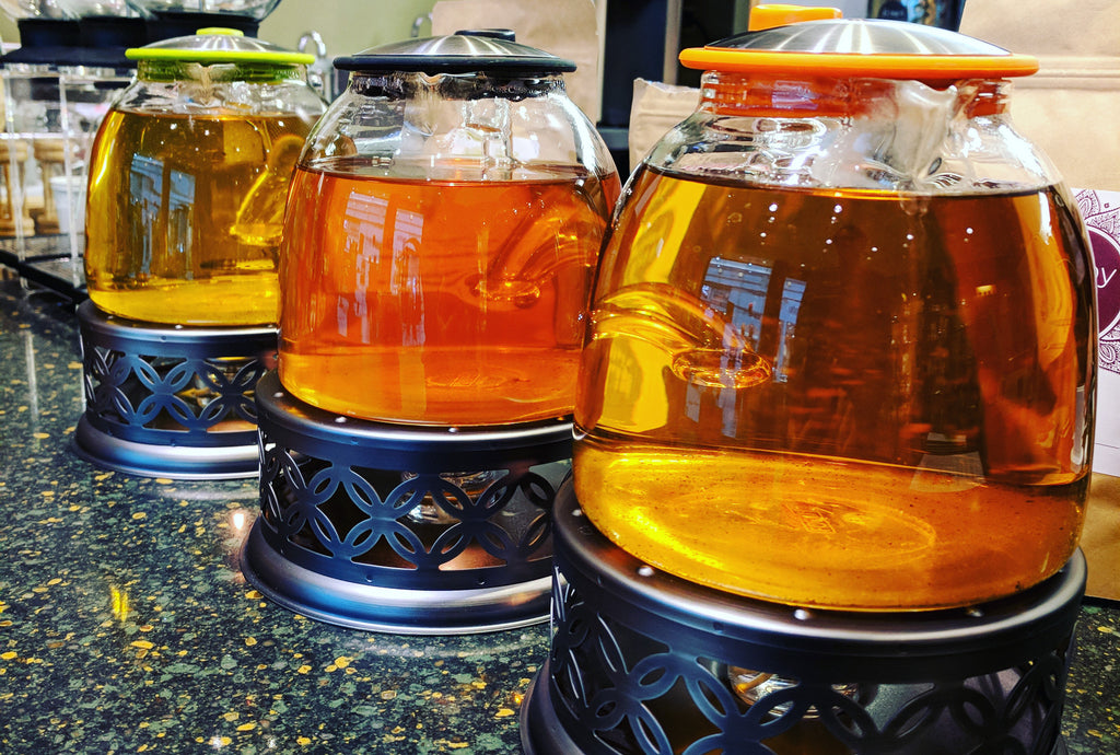 Making a pot of Darjeeling tea