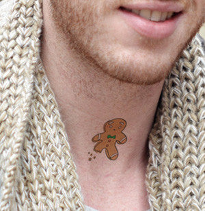 Temporary Tattoo - Gingerbread man