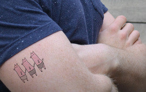 Temporary Tattoo - Three Piggies