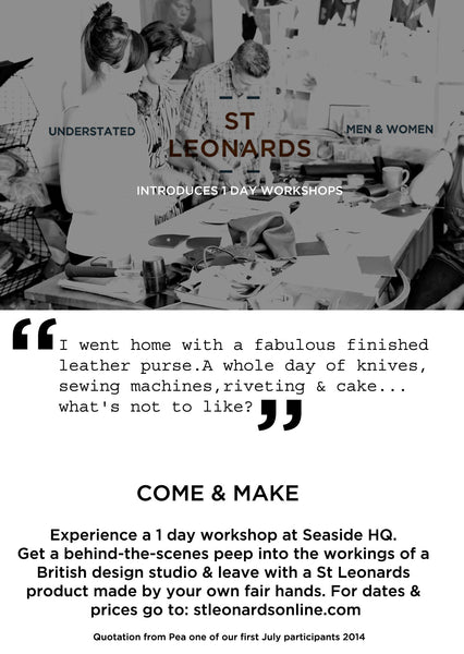 one day leather bag workshops