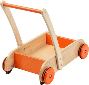 wooden baby trolley walker