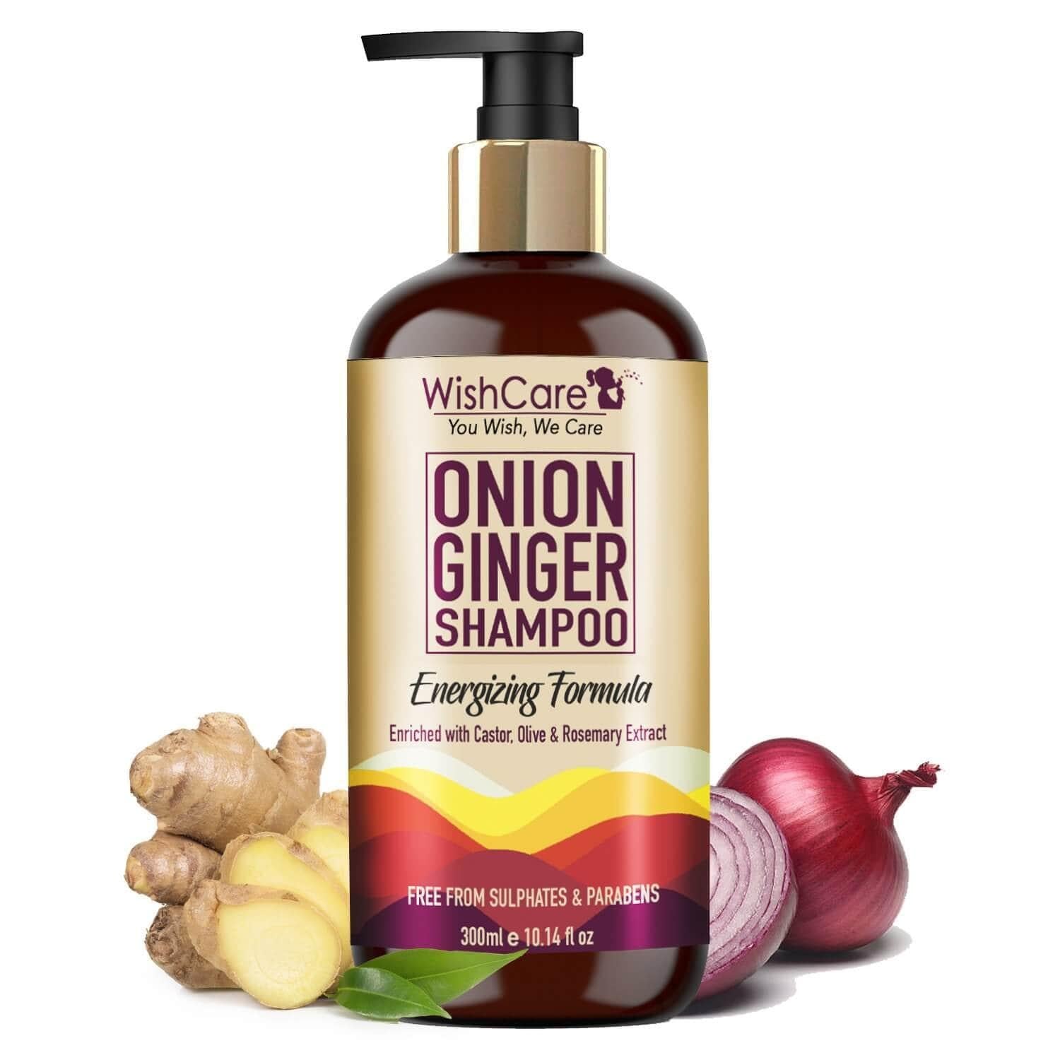 Best Onion Hair Shampoo, Ginger Shampoo - Strengthening Formula - For All  Hair Types - 30 – WishCare