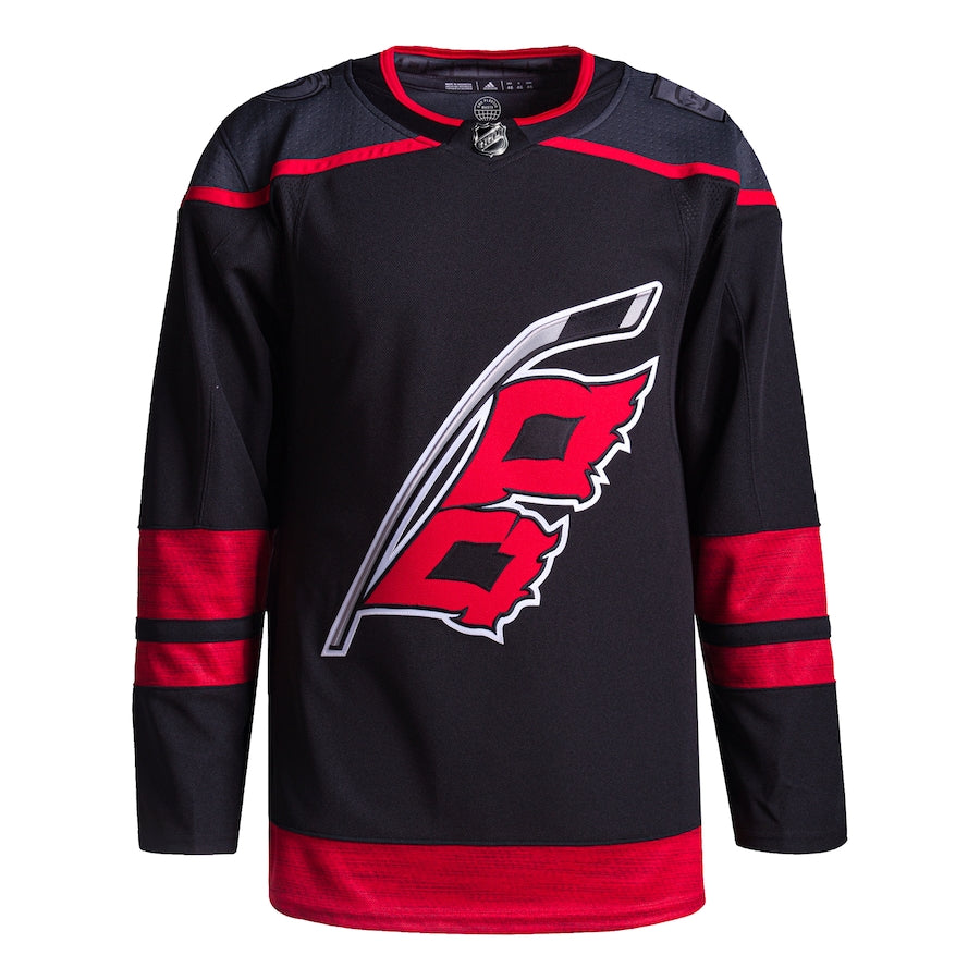 adidas NHL Hurricanes Black Hockey Jersey – Red and White Shop
