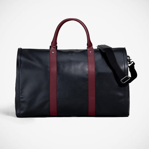 Weekender - Black Pebble with Burgundy'