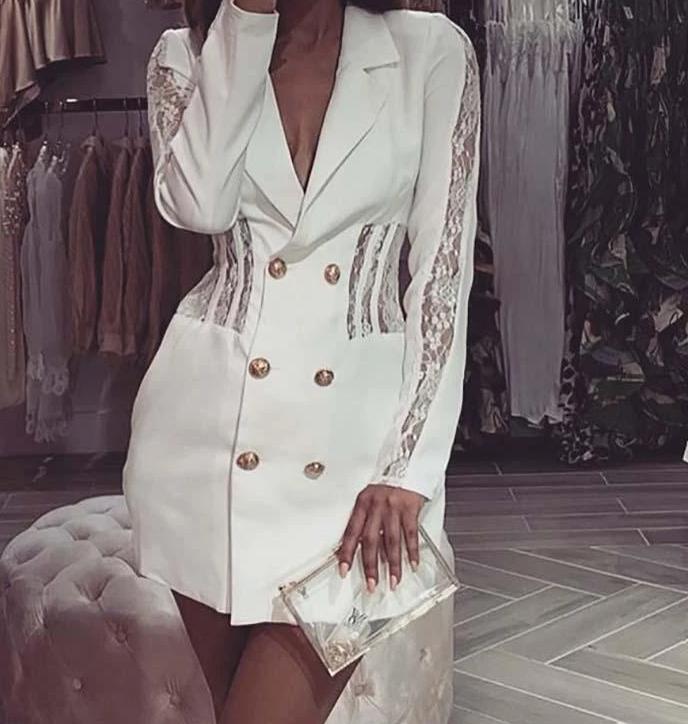 blazer lace dress