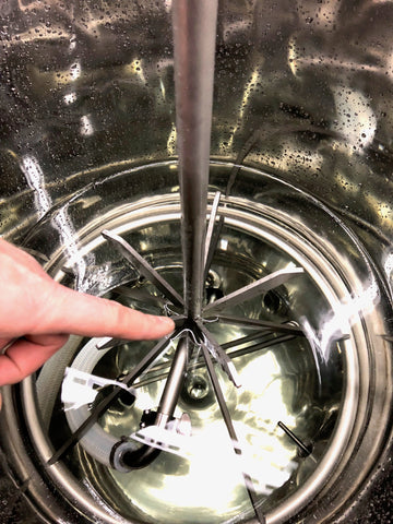 fill water in keg cleaner to this level