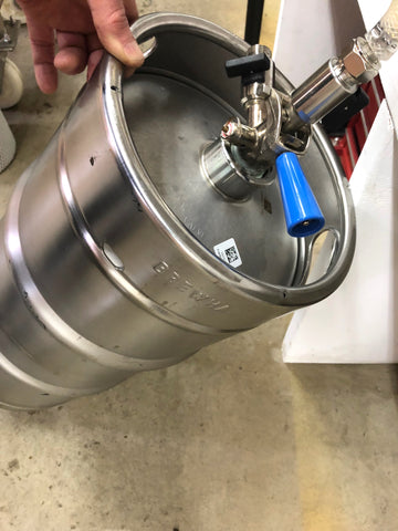 lean the keg while filling