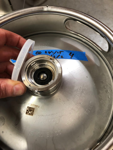 capping beer keg for storage
