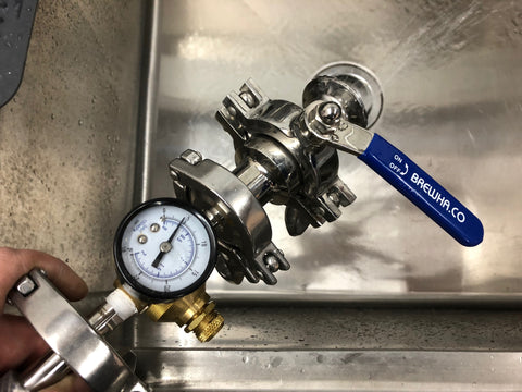 setting the pressure on the water pressure regulator
