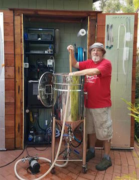 Keith with his BIAC complete homebrewery